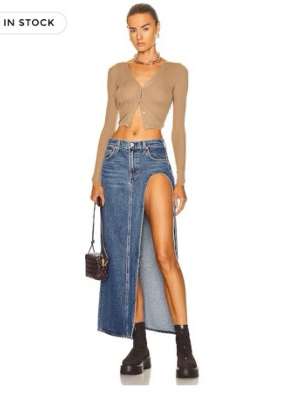 Grlfrnd Denim Assymetrical Skirt